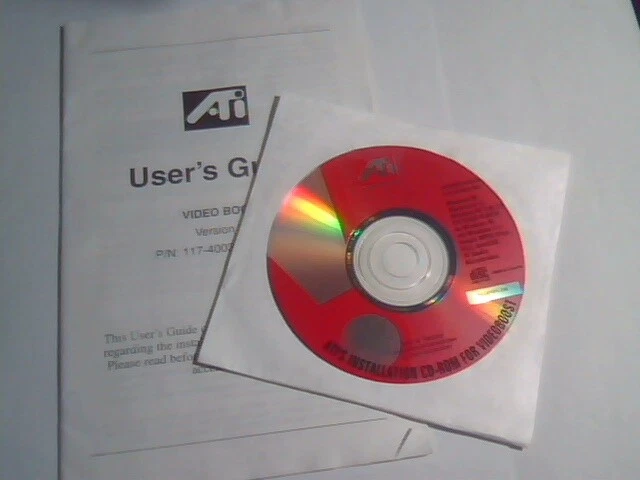 User's Guide and CD - ATI Video Boost 117-40033-10 Rev A graphics accelerator