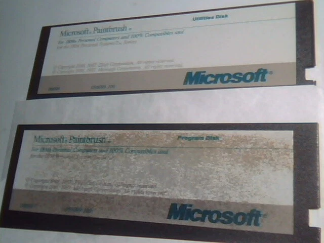 Microsoft Mouse and Paintbrush 5.25 floppy disks IBM Personal Computer 2 Series - image 3