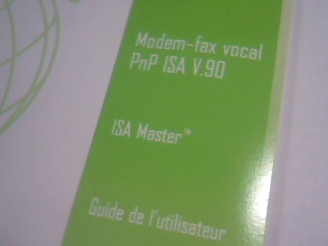User's Manual Guide - ActionTec Modem-fax vocal PnP ISA V.90 Master - FRENCH - image 2
