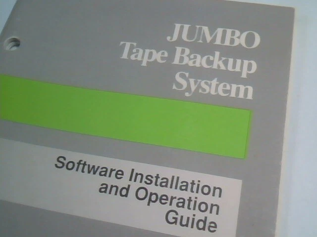 User's Manual Guide - JUMBO Tape Backup System Software Installation Operation - image 2