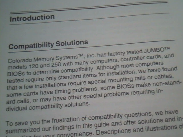 User's Manual Guide - JUMBO Tape Backup System Compatibility Accessory F158 C - image 5