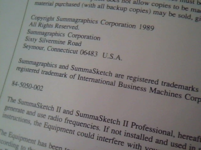 User's Manual Guide - SummaSketch II 2 Series Summagraphics drivers utilities - image 6