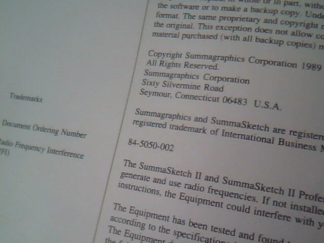 User's Manual Guide - SummaSketch II 2 Series Summagraphics drivers utilities - image 7
