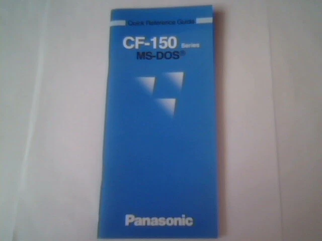 User's Manual Guide - CF-150 Series GW-Basic MS-DOS Panasonic