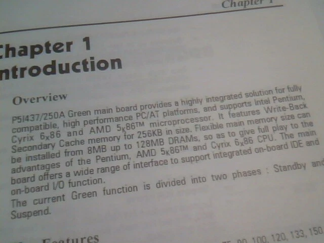 User's Manual Guide - Pentium P51437/250A Green Mainboard Ver 2.0 - image 4