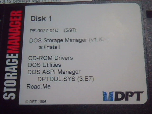 4 floppy disks - DPT Storage Manager 1996 - drivers, utilities, manager - image 4