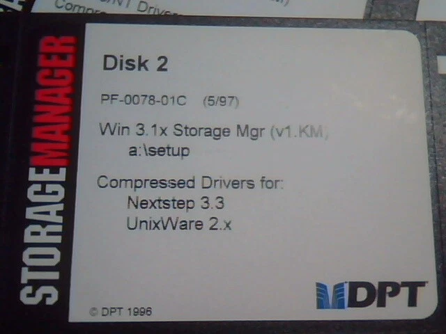 4 floppy disks - DPT Storage Manager 1996 - drivers, utilities, manager - image 5