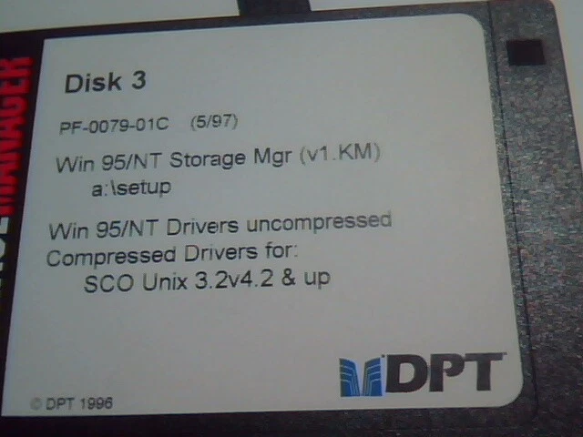 4 floppy disks - DPT Storage Manager 1996 - drivers, utilities, manager - image 6