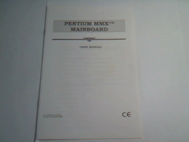 User's Guide Manual - Pentium MMX Mainboard P/N 73-75151110-000
