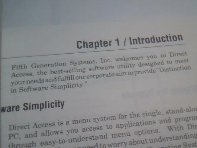 User's Manual + floppies - Direct Access Automatic Menu System Fifth Generation - image 6