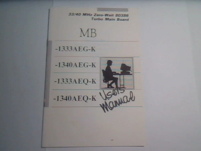 User's Manual Guide - MB 1333AEG-K 1340AEG 1333AEQ 1340AEQ Turbo Mainboard