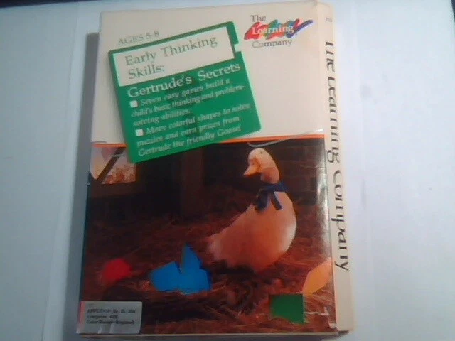 Manual + floppy disk - The Learning Company Gertrude's Secrets game Apple II 2