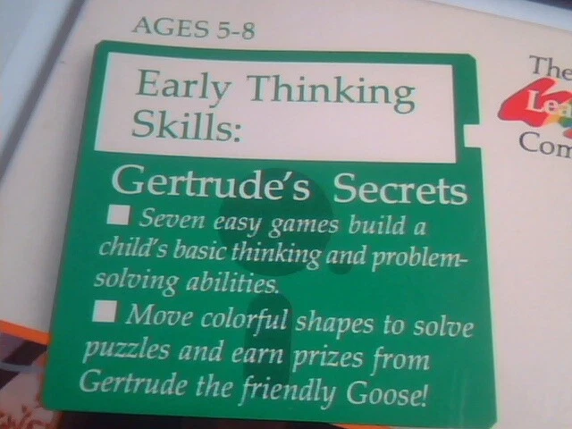 Manual + floppy disk - The Learning Company Gertrude's Secrets game Apple II 2 - image 3