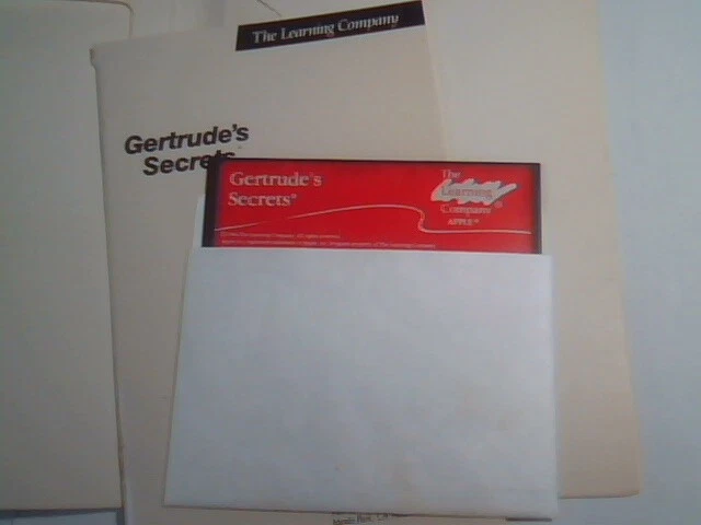 Manual + floppy disk - The Learning Company Gertrude's Secrets game Apple II 2 - image 4