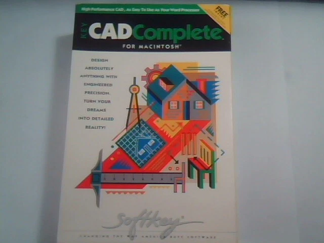 Key CAD Complete for Macintosh by Softkey - floppy disks and book manual