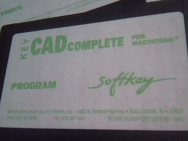 Key CAD Complete for Macintosh by Softkey - floppy disks and book manual - image 4