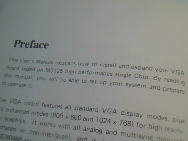 User's Manual Guide - Enhancements for Personal Computers VGA-2280A board M3125 - image 3