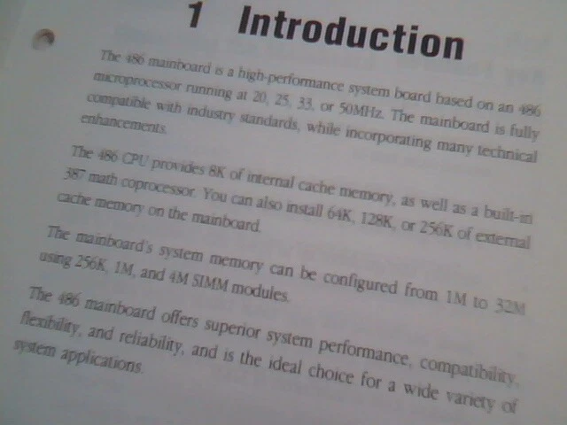 User's Manual Guide 80486 50/33/25/20 MHz MainBoard Technical Reference Ver 1.1 - image 4