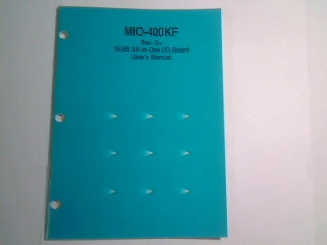 User's Manual Guide - MIO-400KF Rev G+ 16-bit All-in-one I/O Board - image 2