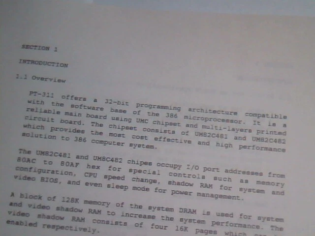 User's Manual Guide - 386DX Mainboard 33/40 MHz PT-311 - image 3