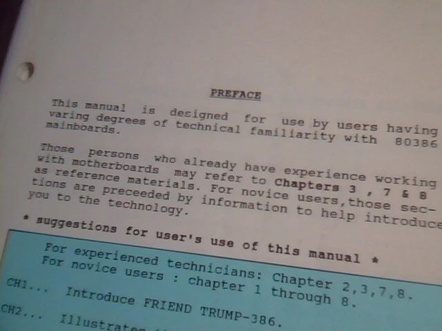 User's Manual Guide - Trump-386 Mainboard 80386 - image 3