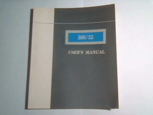 User's Manual Guide - 386/32 System Board 1988 CS8230