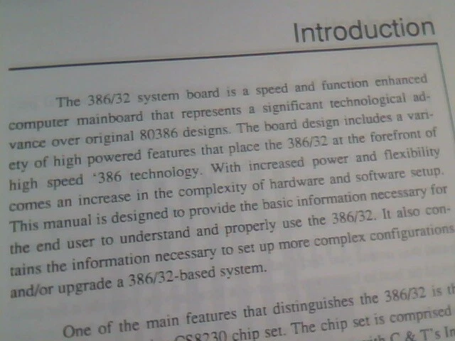 User's Manual Guide - 386/32 System Board 1988 CS8230 - image 3