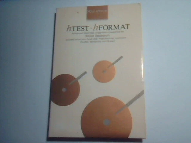 User's Manual + Floppy - hTest hFormat HDD Diagnostics Kolod Research Paul Mace