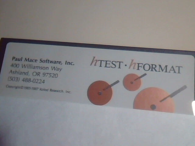 User's Manual + Floppy - hTest hFormat HDD Diagnostics Kolod Research Paul Mace - image 4