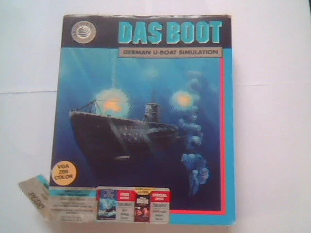 Vintage DOS 5.25 floppy Das Boot U-Boat Simulation Game IBM Tandy Three-Sixty
