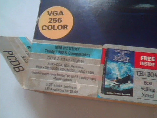 Vintage DOS 5.25 floppy Das Boot U-Boat Simulation Game IBM Tandy Three-Sixty - image 2