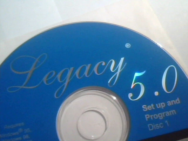 CD - Legacy 5.0 Setup and Program disc Millennia family history