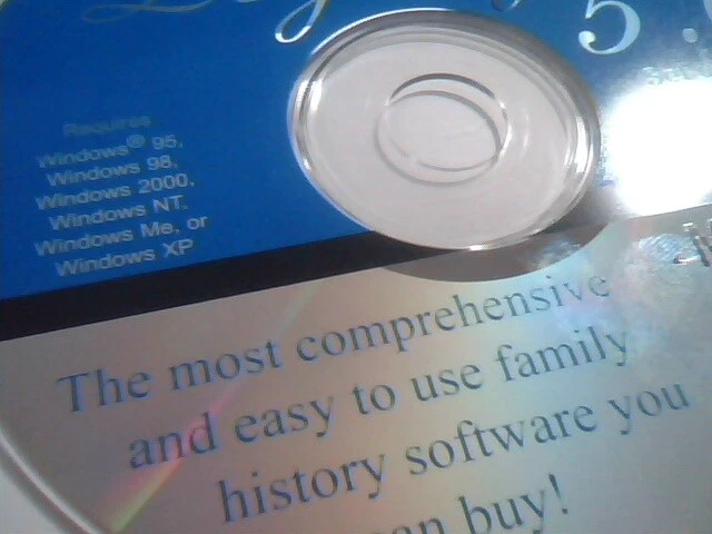 CD - Legacy 5.0 Setup and Program disc Millennia family history - image 2