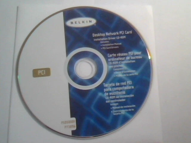 CD - Belkin Desktop Network PCI Card - installation driver F505000 P73896