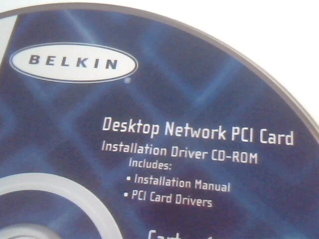 CD - Belkin Desktop Network PCI Card - installation driver F505000 P73896 - image 2