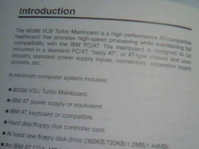 User's Manual Guide - MBVLSI-168 B 80286 Turbo Mainboard zero-wait VLSI - image 3