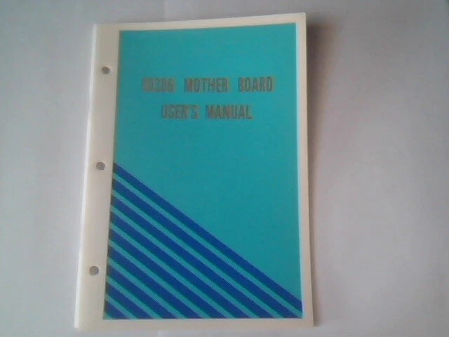 User's Manual Guide - 80386 Motherboard Version 3.3