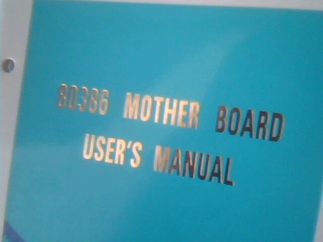 User's Manual Guide - 80386 Motherboard Version 3.3 - image 2