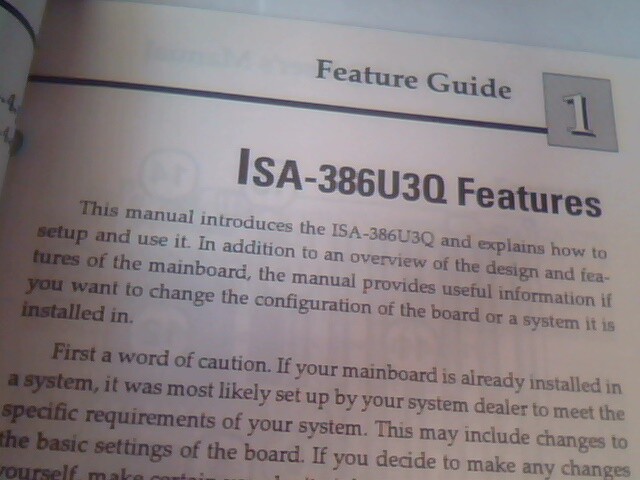 User's Manual Guide - ISA-386U3Q Mainboard PQFP PGA 386DX-33/40 Cyrix 486DLC - image 3