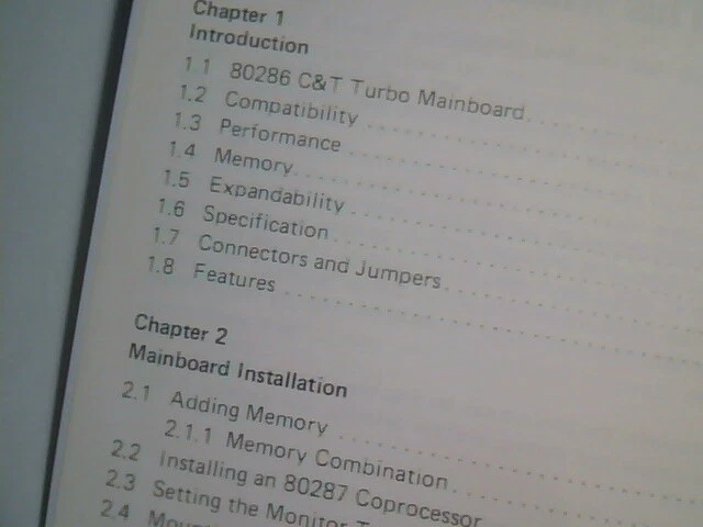 User's Manual Guide - MB 1212C 12MHz Zero-wait 80286 Turbo Mainboard - image 4