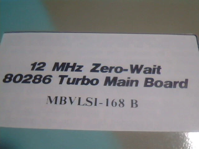 User's Manual Guide - MBVLSI-168 B 12MHz Zero-wait 80286 Turbo Mainboard - image 3