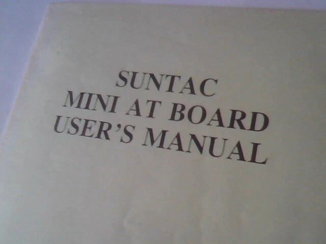 User's Manual Guide - Suntac Mini AT Board STS286 286 motherboard - image 2