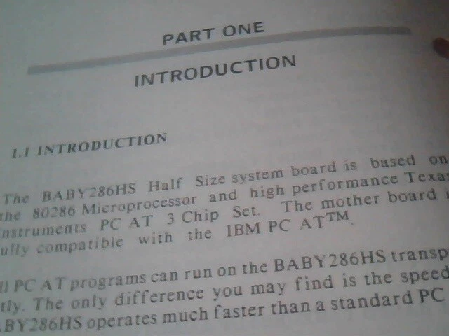 User's Manual Guide - Baby 286HS Half size System Board Baby286HS 1.10 - image 5
