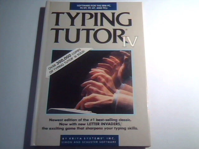 Typing Tutor IV 4 by Kriya Systems PC PC/XT AT PCjr - Letter Invaders floppy