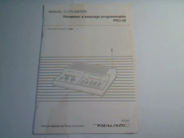 Owner's Manual - Realistic PRO-58 Programmable Scanner Tandy Bilingual - image 5