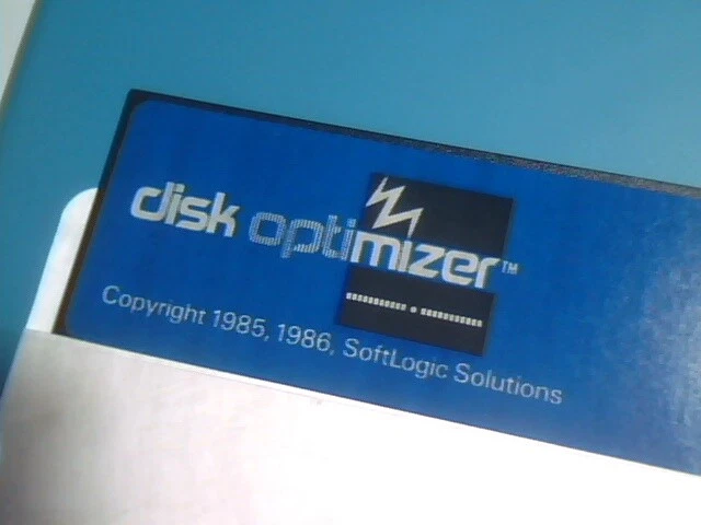 User's Manual Guide + Floppy Disk - Disk Optimizer SoftLogic Solutions1985 - image 5