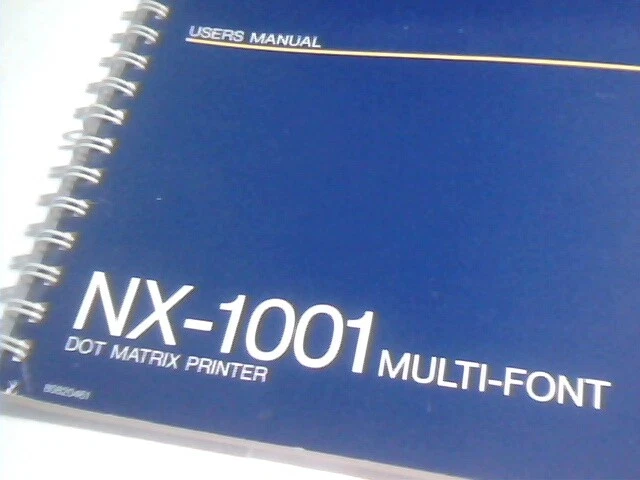 User's Manual Guide - NX-1001 Multi-font Dot Matrix Printer Star Micronics - image 2