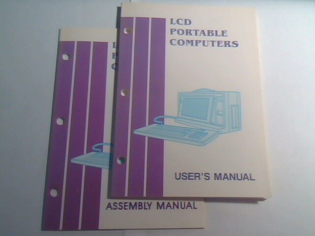 User's Manual + Assembly Guide - LCD Portable Computers 8088 80286 80386