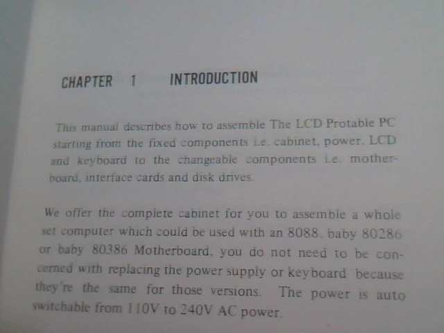 User's Manual + Assembly Guide - LCD Portable Computers 8088 80286 80386 - image 6