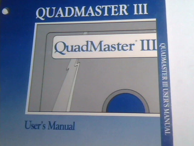 User's Manual Guide - QuadMaster III Quadram 1985 12-9556-01 rev 4 - image 2